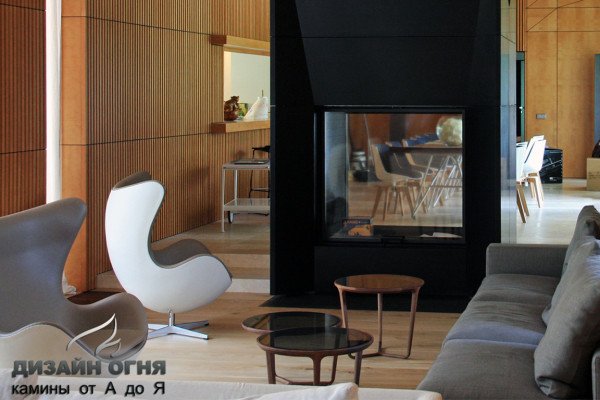 Камин по эксклюзивному проекту в гранитной облицовке