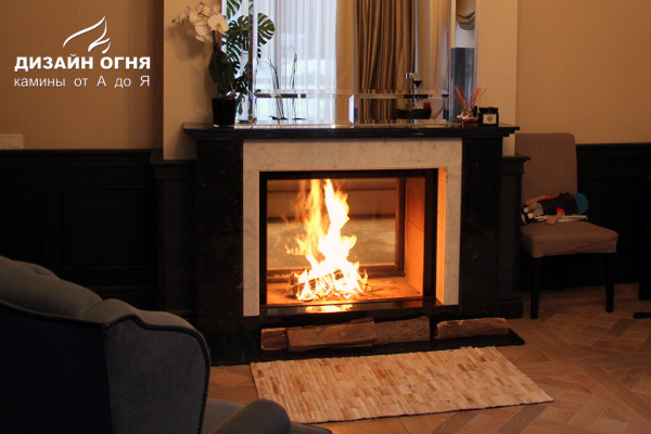 Индивидуальный двухсторонний камин